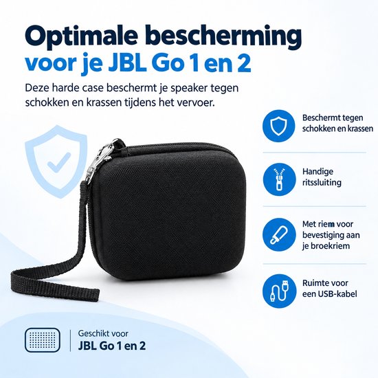 BukkitBow - Hard Case Box Voor JBL Go 1/2 - Opberg Box JBL Bluetooth Speaker van BukkitBow — afbeelding 3