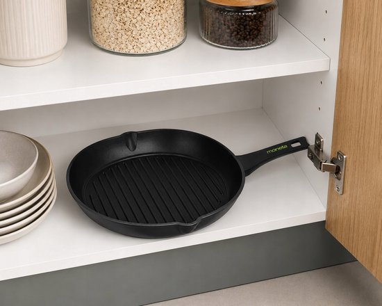 Moneta Grillpan 28cm Aluminium Anti-aanbaklaag Geschikt voor Alle Forn 1023053