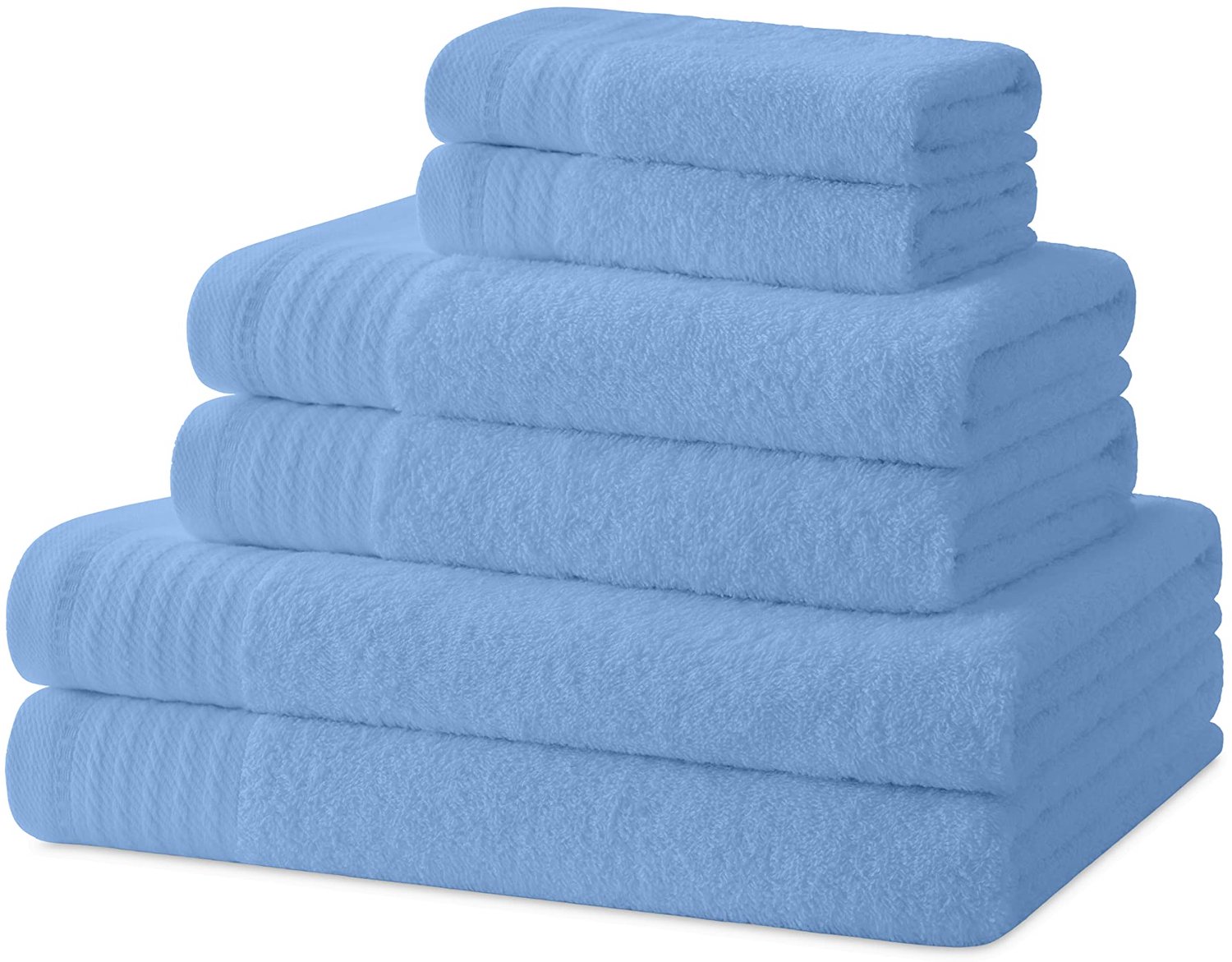 Degrees home Badhanddoekenset – 2 douchehanddoeken, 2 handdoeken en 2 bidhanddoeken – 100% katoen – 480 g/m²