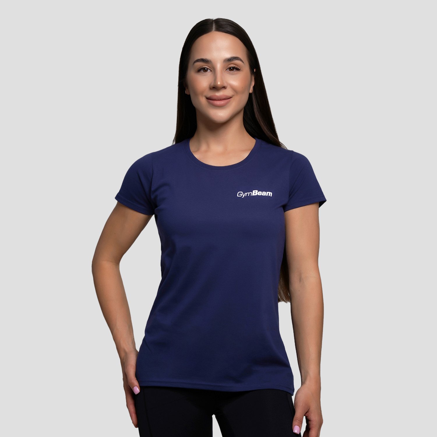 GymBeam Dames Basic T-shirt marineblauw XXL
