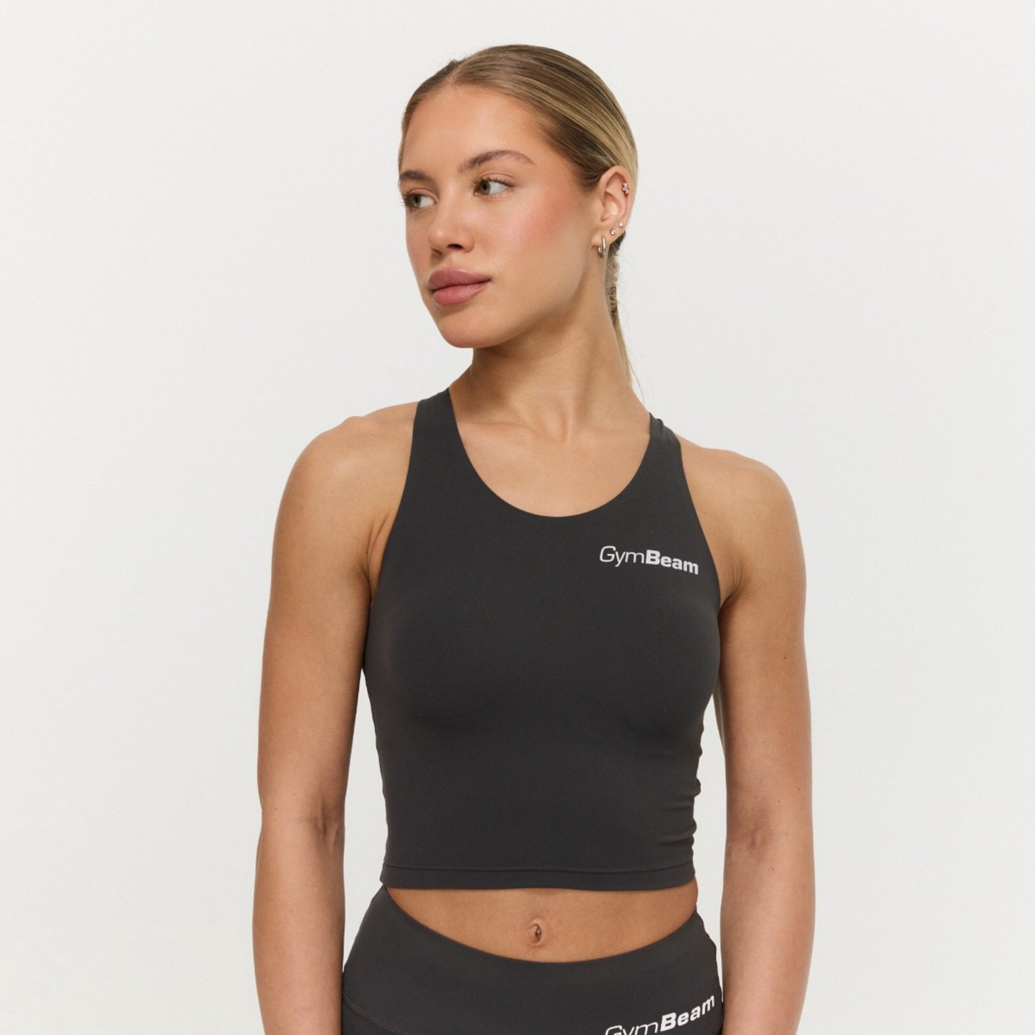 GymBeam Dames BEAT Sport Top Houtskool S