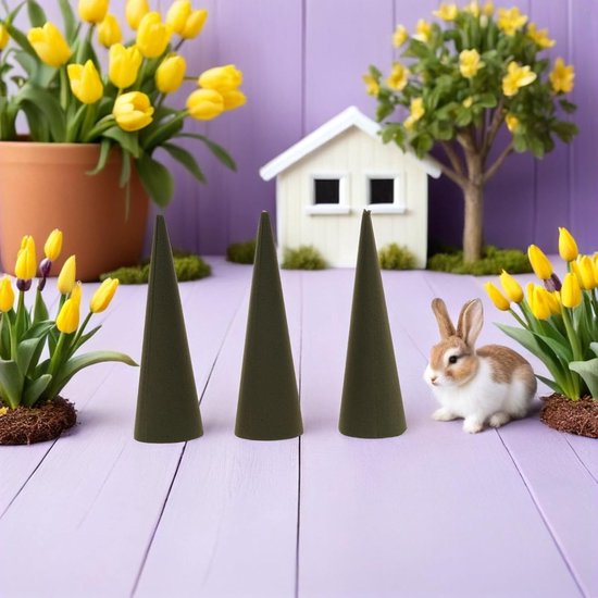 3 Stuks bloemist schuimblokken schuim voor bloemen schuim voor bloemstukken bloemenrangschuim steekschuim blokken vers bloemenschuim Green — afbeelding 3