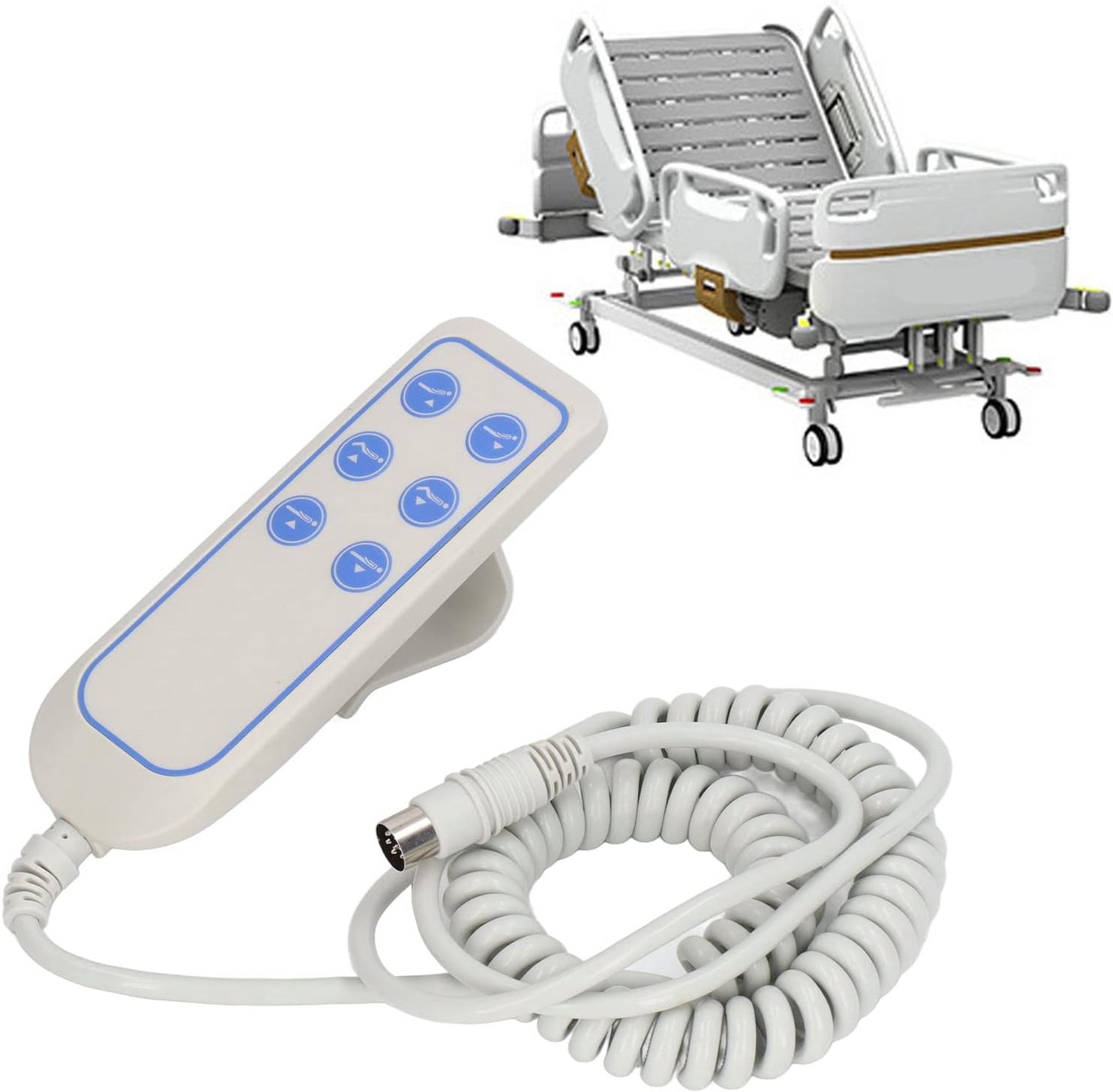 Afstandsbediening voor onderhoudsbed, elektrische recliner controller, 6-toetsen, huilstoelbediening, handschakelaar, reserveonderdelen voor elektrische ligstoel, voor hefstoel, elektrische bank, Ha