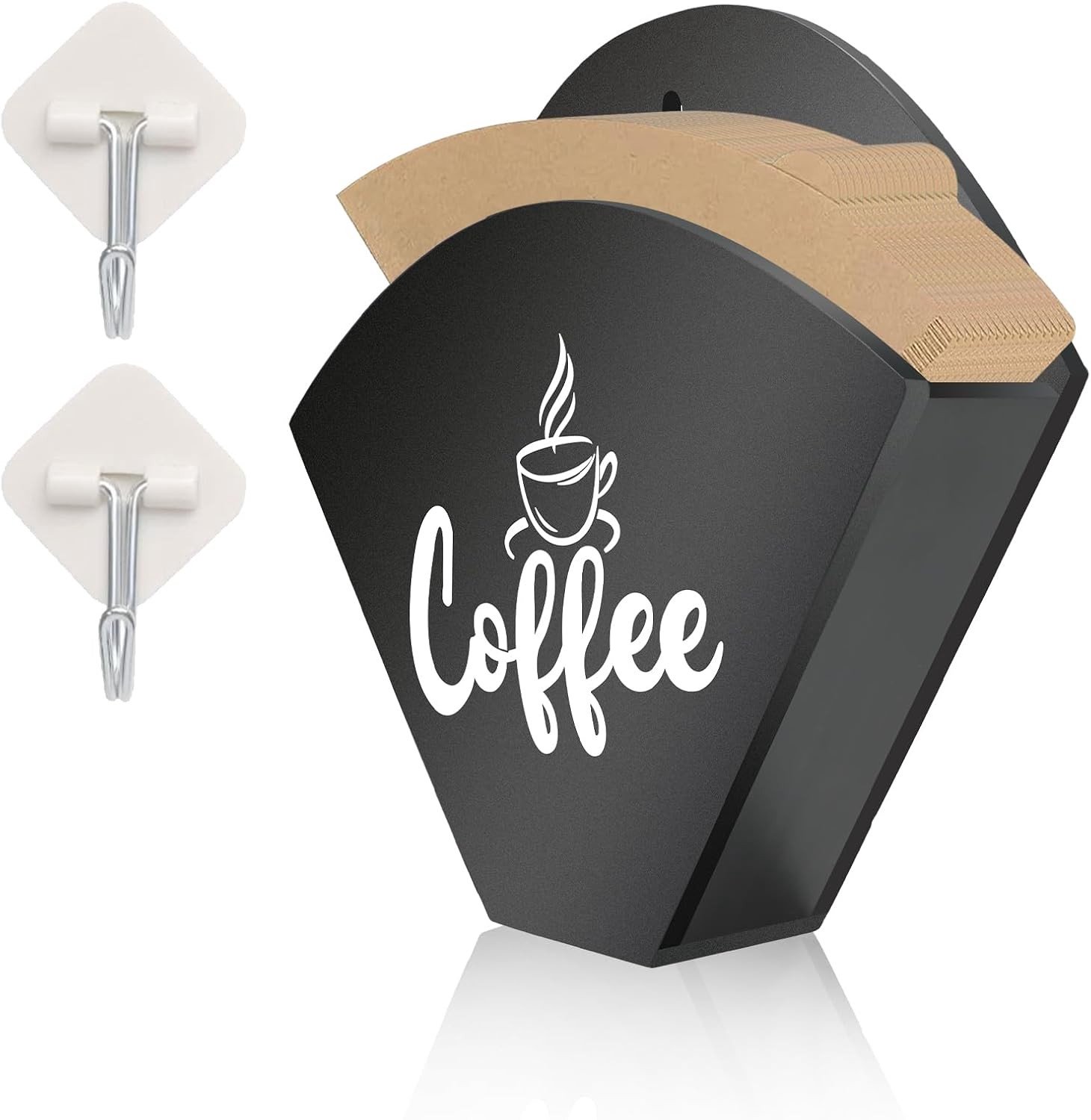 Koffiefilterhouder - Hout - Ruimtebesparend - Stijlvol Ontwerp - Voor Keuken en Café