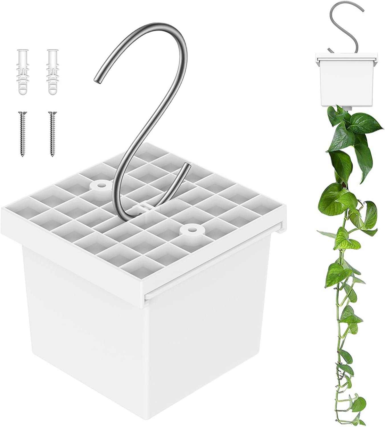Plantenpot voor binnen vanaf het plafond verstelbare kleine mand met deksel