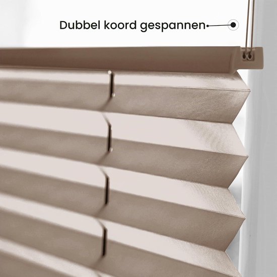 Sonello Plisségordijn Zonder Boren 60x100 cm Plissé Klemmfix Bruin — afbeelding 4