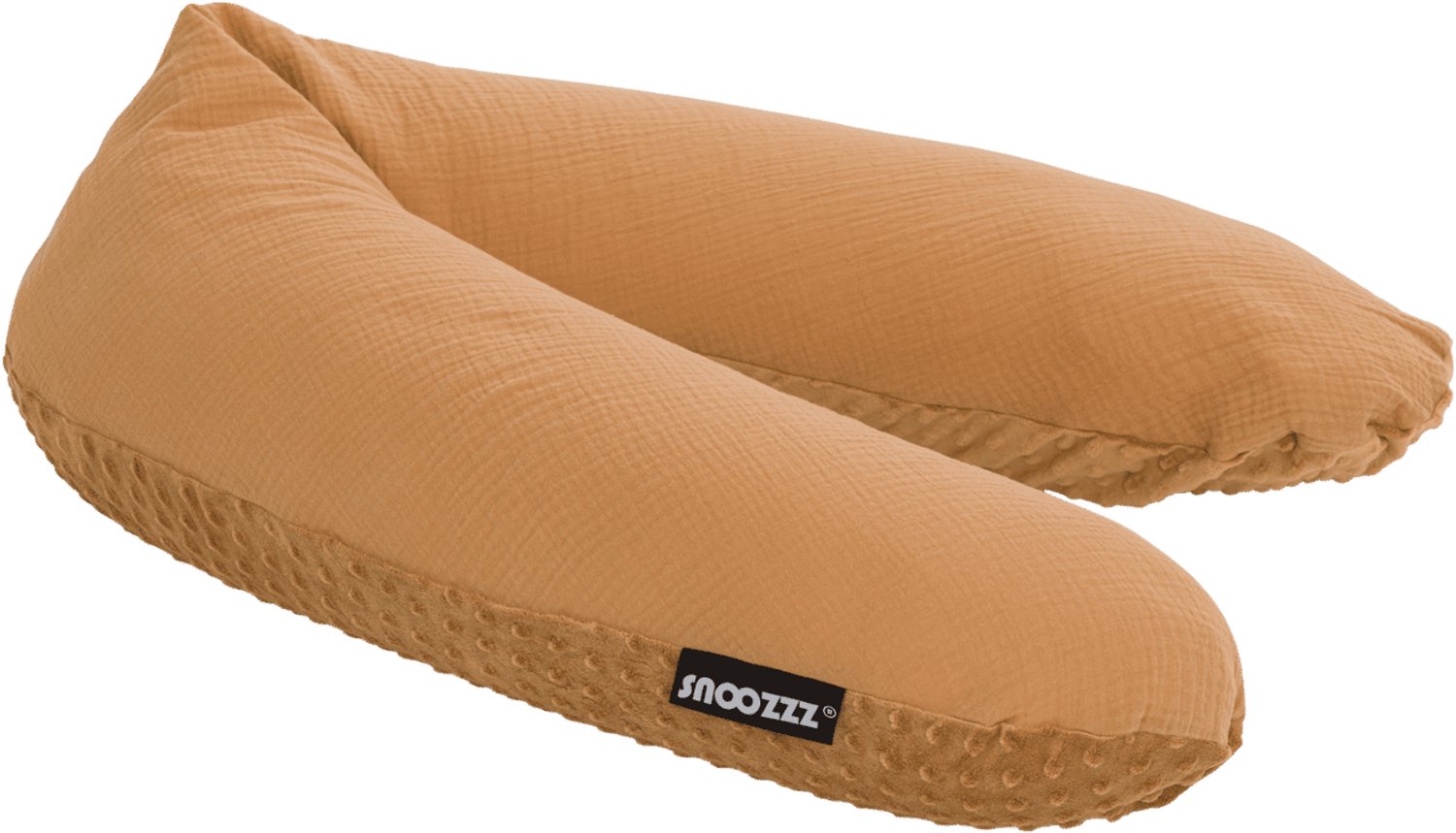Bol.com Snoozzz Voedingskussen Premium Kwaliteit - 185 cm – Microparel Vulling – Luxe Draagtas – Wasbare Hoes - Camel Bubble aanbieding