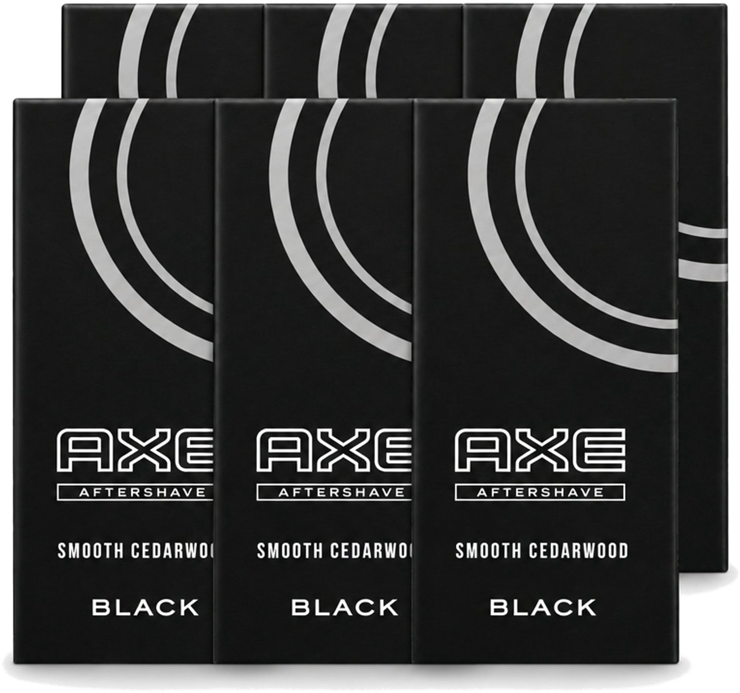 6 x Axe – Aftershave – Black – 100 ml - Voordeelverpakking - 6 stuks