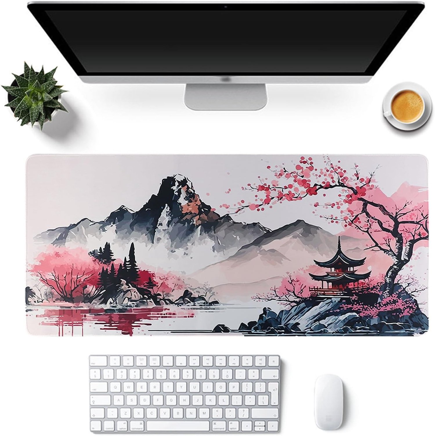 Grote Gamer Muismat XXL 900 x 400 cm, Manga Design, Antislip Natuurrubber, Waterdicht en Vuilafstotend, Geschikt voor PC en Laptop