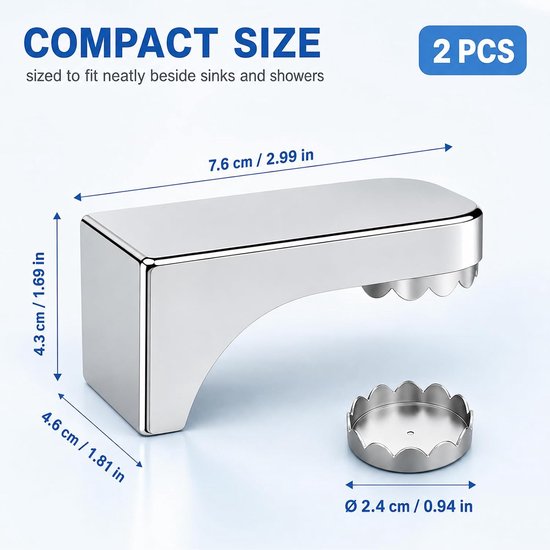 2 stuks zeephouder magneet, zeephouder zonder boren, zeephouder magneet zonder boren, zeepbakjes wandmontage, zeepmagneet met bloemendeksel, voor wastafel, douche, bad — afbeelding 4