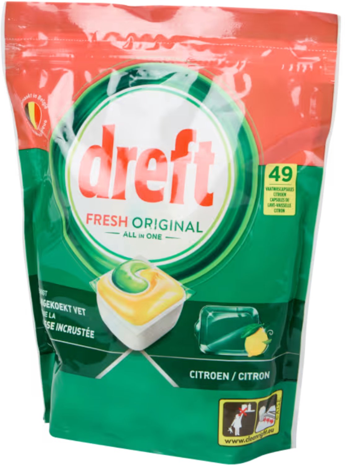 Dreft All-in-1 vaatwastabletten Fresh Original 49 stuks