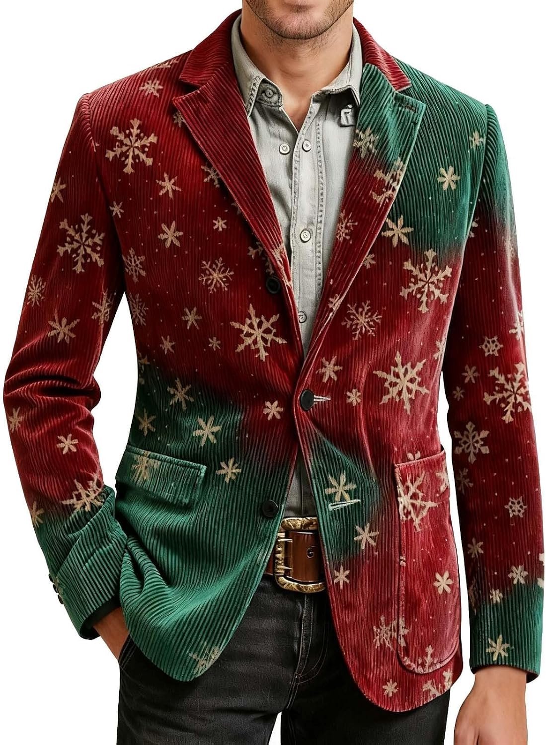 Générique Stijlvolle bovenkleding van corduroy bedrukt voor feestjes en evenementen.