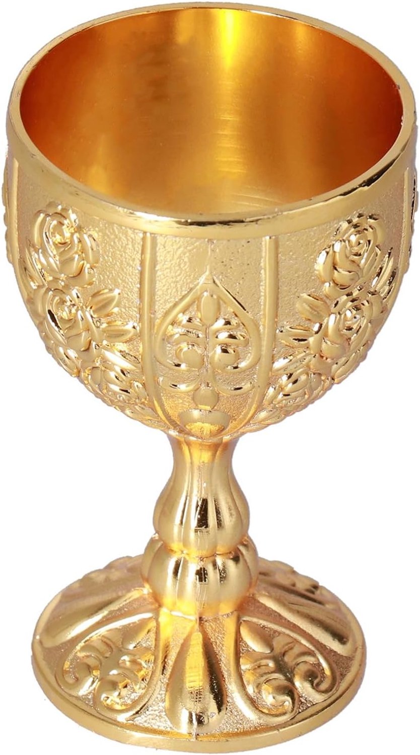 Goblet Set of 2 - Gouden Retro Wijnglazen voor Thuisdecoratie en Reizen -