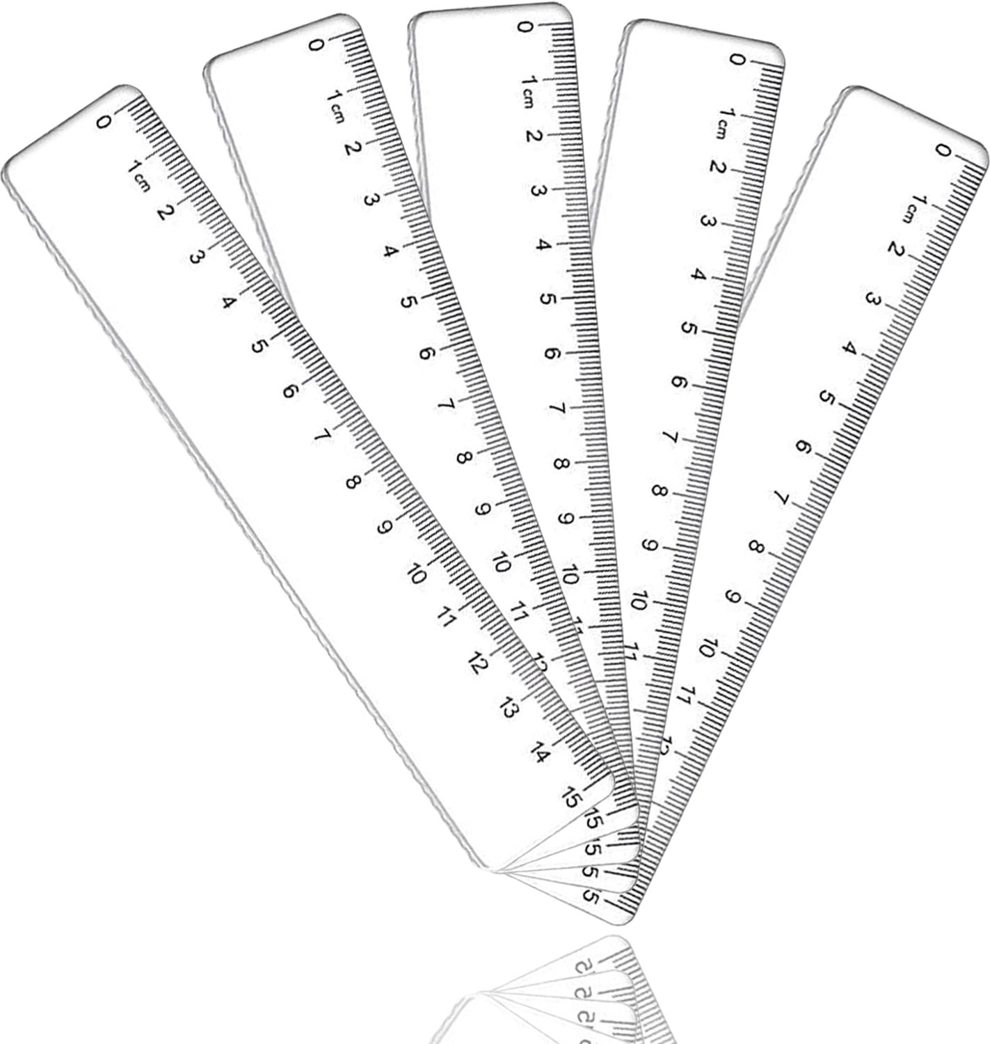 Linialen 15 cm - plastic - transparant - perfect voor precisiewerk - ShopVlot
