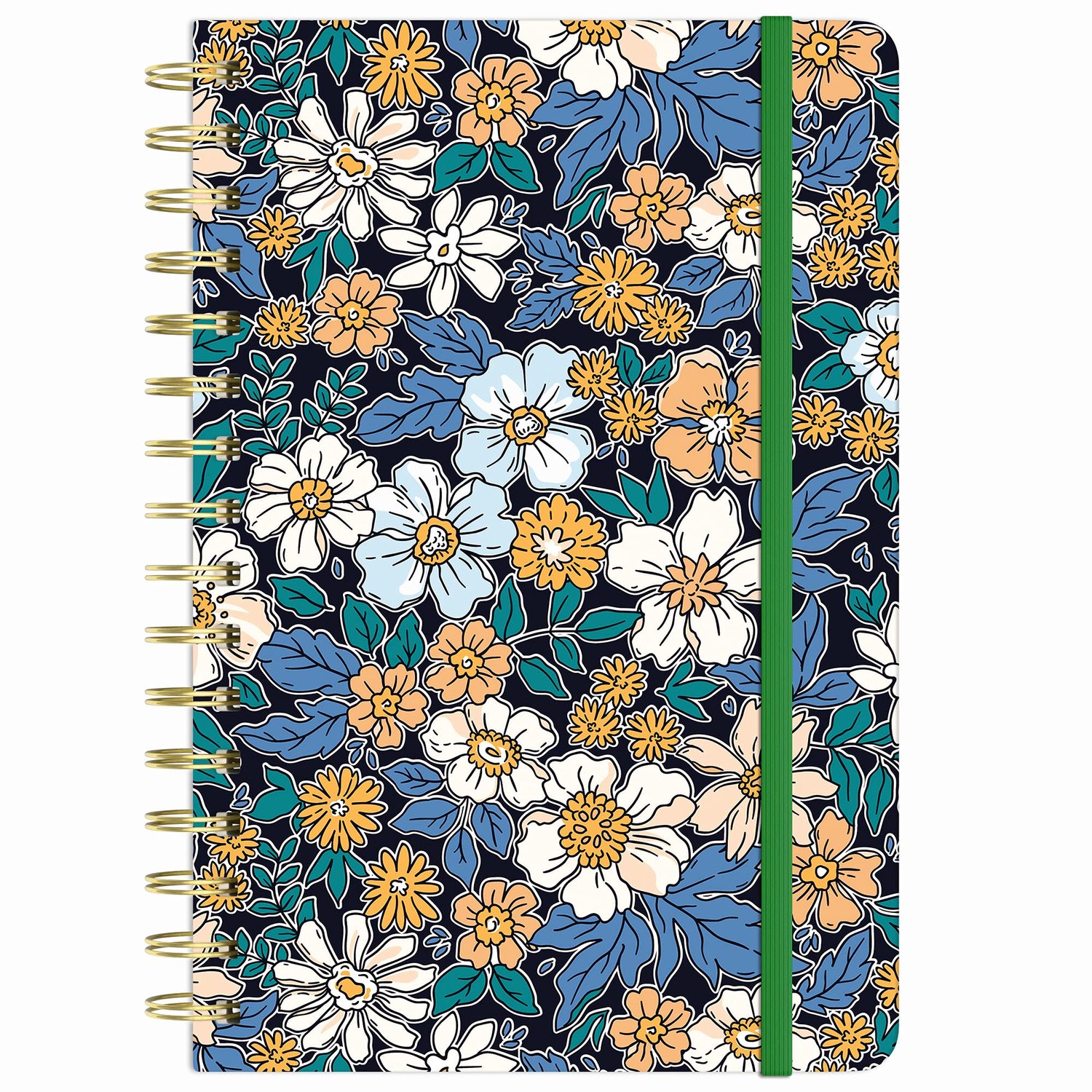 Huamxe Spiral Journal Notebook Hardcover Lined Dagboek voor Vrouwen, 21,3 x 15,2 cm, 160 pagina's dik papier - ShopVlot