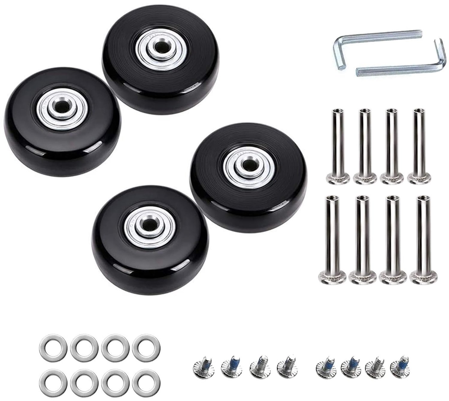 Set van 4 Reservewielen voor Koffers met Diameter 50 mm