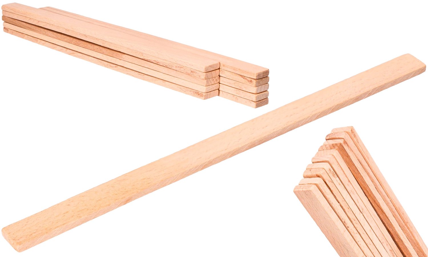 Verfroerstaaf Set van 10 Stuks - Houten Roerstaaf 300 mm - Ergonomische Handgreep - Duurzaam Beukenhout - Universeel Toepasbaar - Gemakkelijk Mengen - Houtroerder