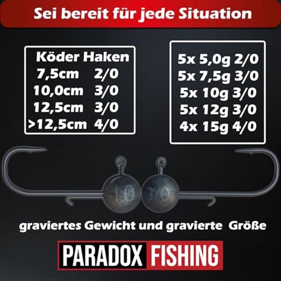 Premium Jig Heads Set voor Vissen met Diverse Gewichten — afbeelding 3