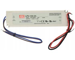 Mean Well LPV-100-24 LED-transformator Constante spanning 100 W 0 - 4.2 A 24 V/DC Niet dimbaar, Overbelastingsbeschermi