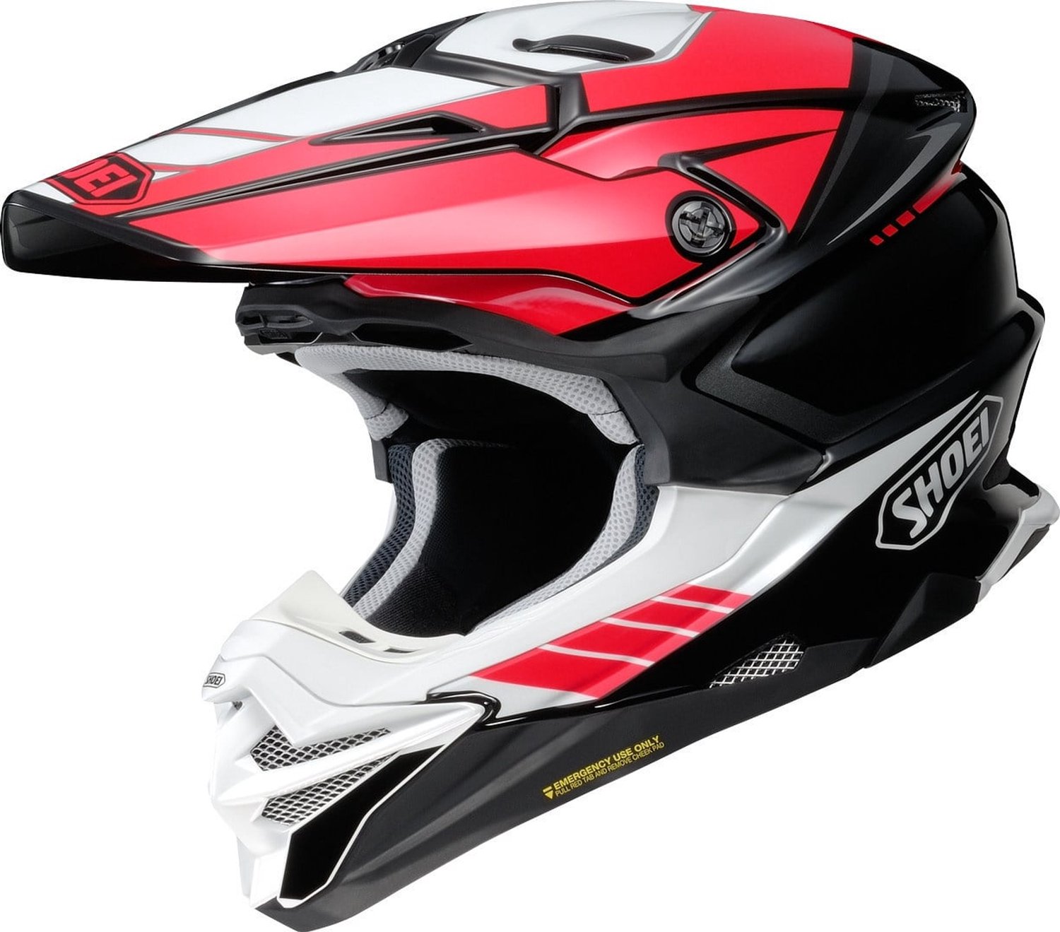 Shoei VFX-WR 06 Jammer TC-1 Zwart Wit Rood Crosshelm - Helm