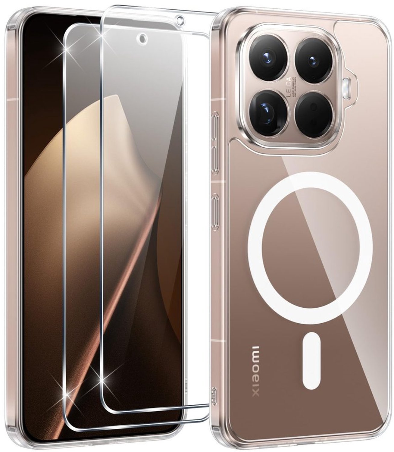 Beschermhoes voor Xiaomi 15T Pro - Schokbestendig en Krasbestendig met 2 Stukken Glas