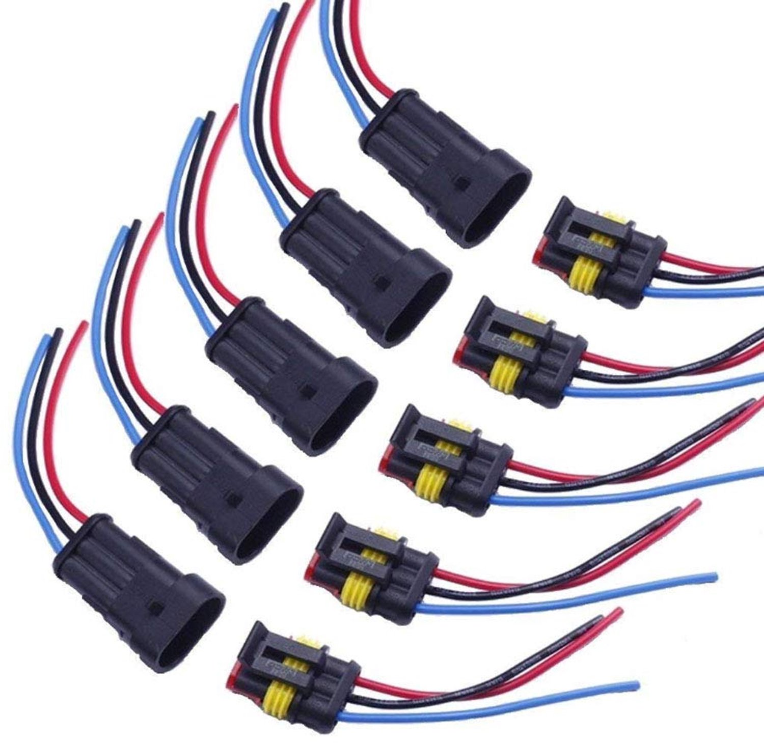 Car Waterproof Electrical Connector - 5Pcs Set - 16AWG - Snelle aansluiting - Waterdicht - Geschikt voor voertuigen - Plug & Play