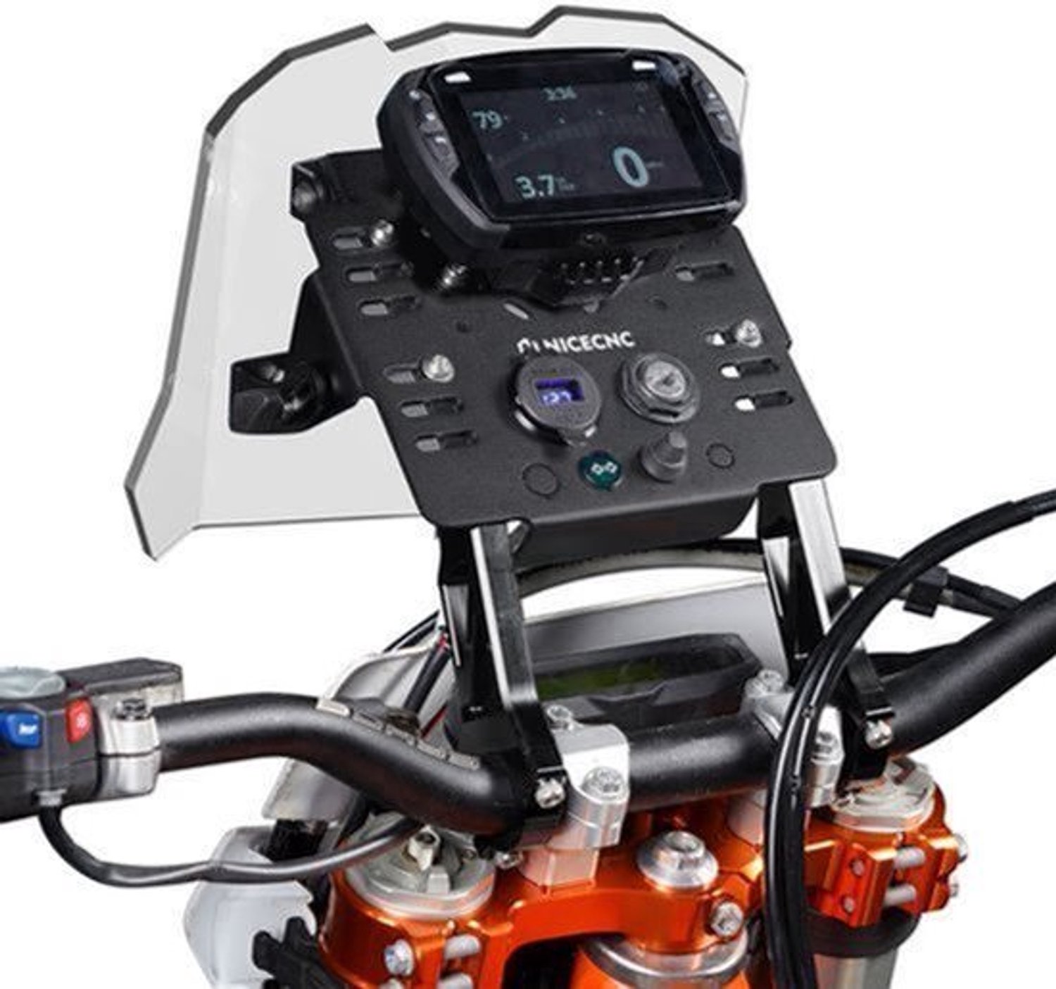 GPS Bevestigingsbeugel Mini Fairing Kit - Zwart GPS Mount Kit - Aluminium 5052/6061 - Voor Adventure Motoren - Motor Accessoire