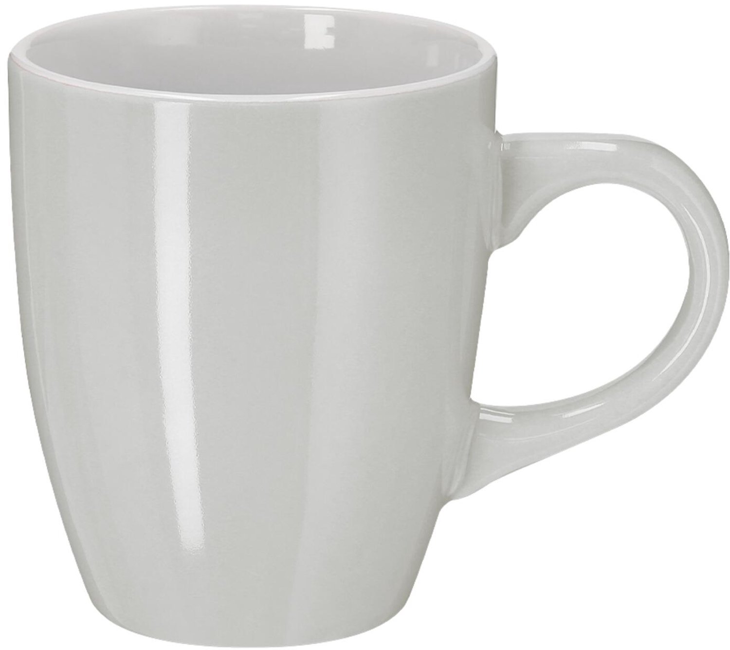 Bellatio Design Koffiekopjes Arabic Glaze - 1x stuks - Keramiek - grijs - 350 ml - 8 x 10 cm - mokken - bekers