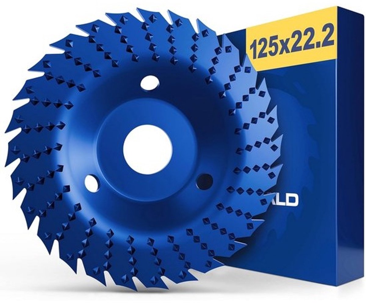 Falkenwald 125 mm Cut & Rasp Slijpschijf voor Hout - M14 Draad, 12200 T/min