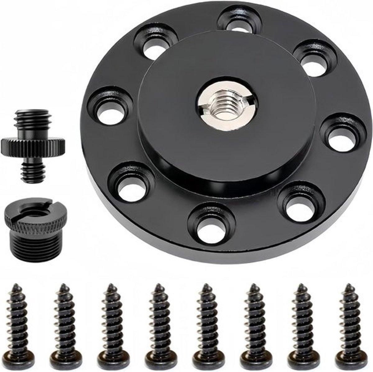 Verstelbare Camera Muurbeugel met Flens voor Binnen en Buiten – 70mm Diameter – Inclusief 3/8 naar 5/8 Inch Adapter