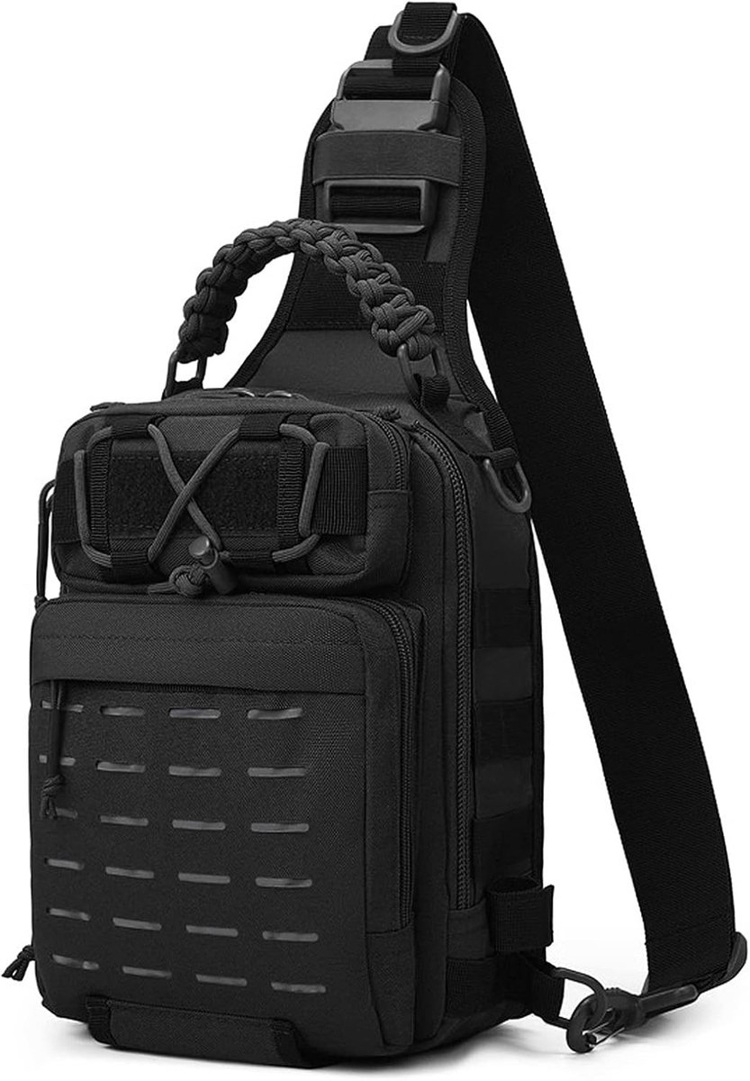 Ruime Schoudertas voor Vissen en Outdoor Activiteiten - Ideaal voor Hengelsport, Jacht en Kamperen met Voldoende Opbergruimte voor Gereedschap en Tackle