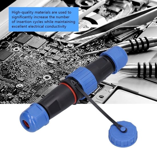 Waterdichte 3-Pins Stekkerverbinding, IP68, 250V 10A, Geschikt voor Marine en Elektrische Toepassingen