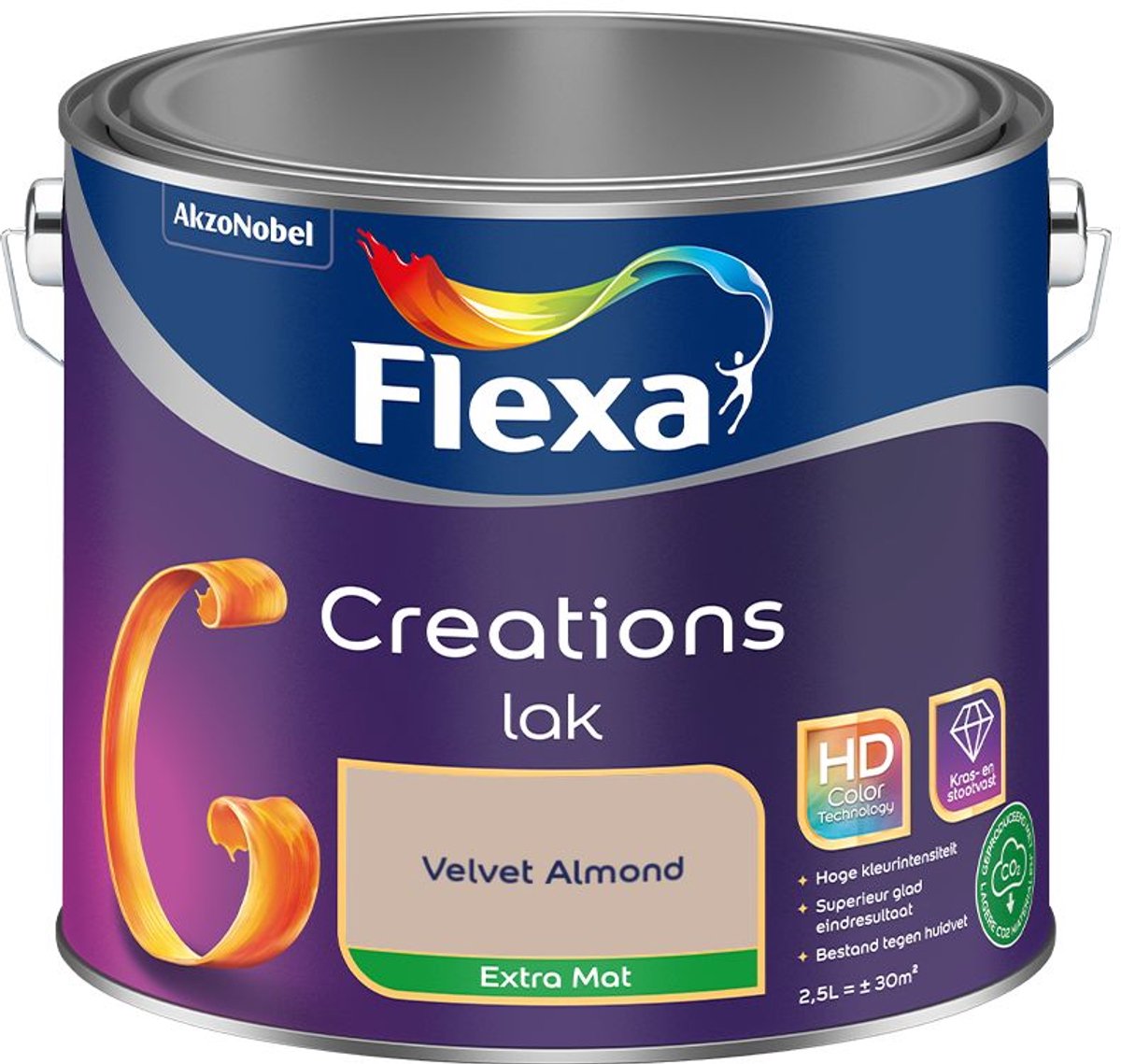 Flexa - Creations Lak Extra Mat - Velvet Almond - 2,5 L - Kleur Van Het Jaar 2027