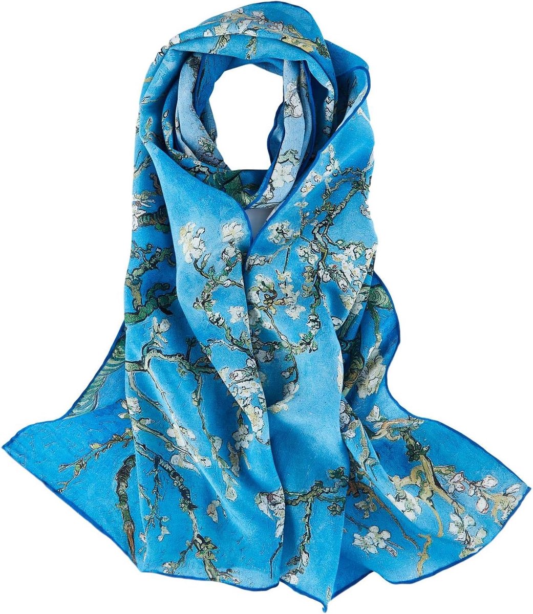 Lange Charmeuse Zijden Sjaal Klassieke Art Print