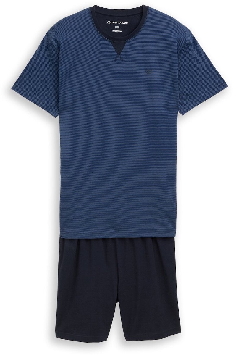 Tom Tailor - Pyjamaset van katoen - Maat 50 - blue stripe