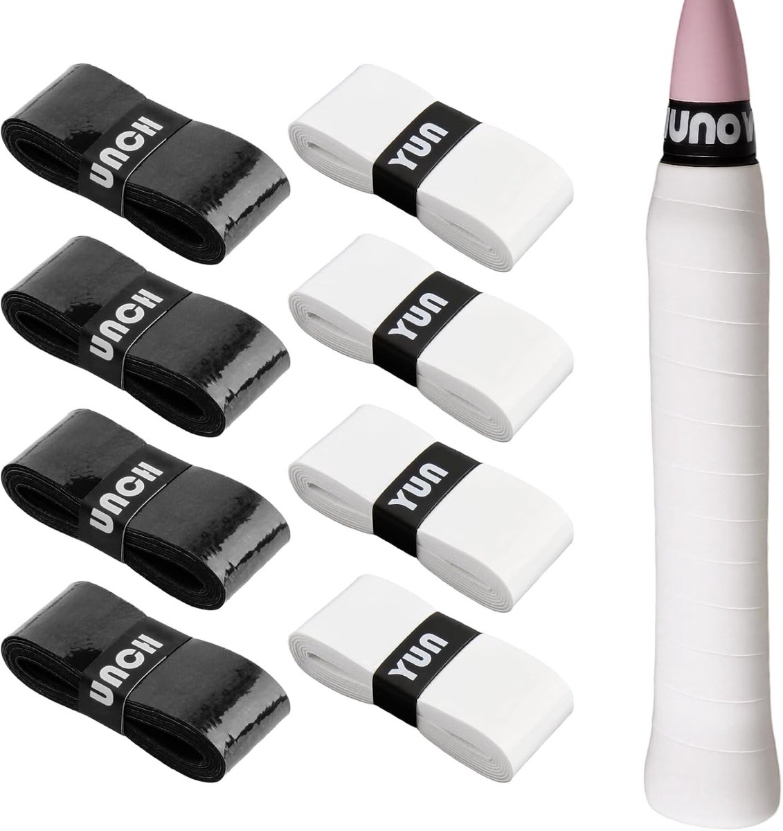 8 Stuks Tennis Racket Grip Tape, Anti-Zweet Padel Overgrip, Non-Slip Badminton Grip voor Optimale Controle en Comfort