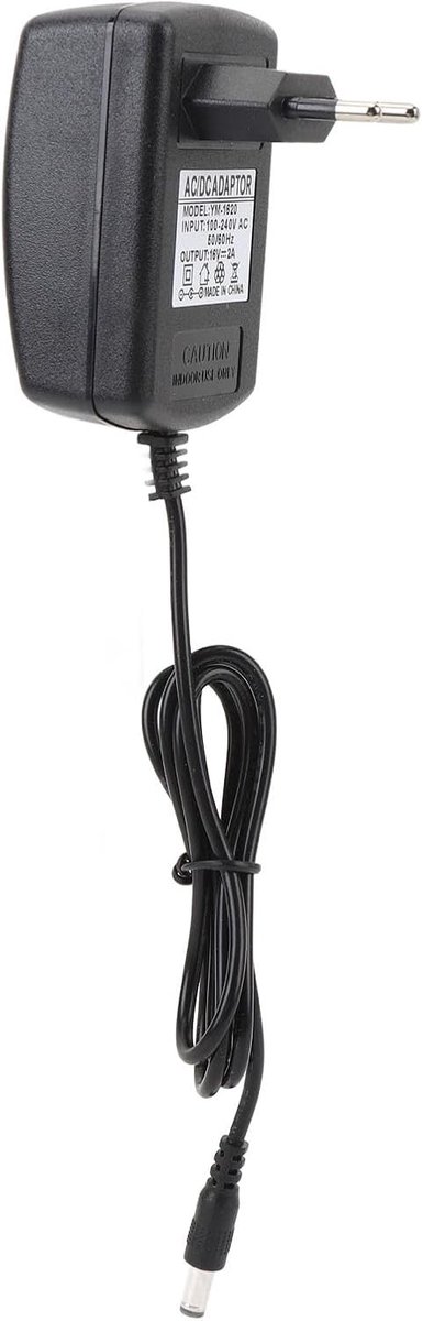 Voeding Adapter 16V 2A met 5.5 x 2.5 mm Aansluiting voor LED Displays, Game Consoles en Speakers, 37 Inch Kabel
