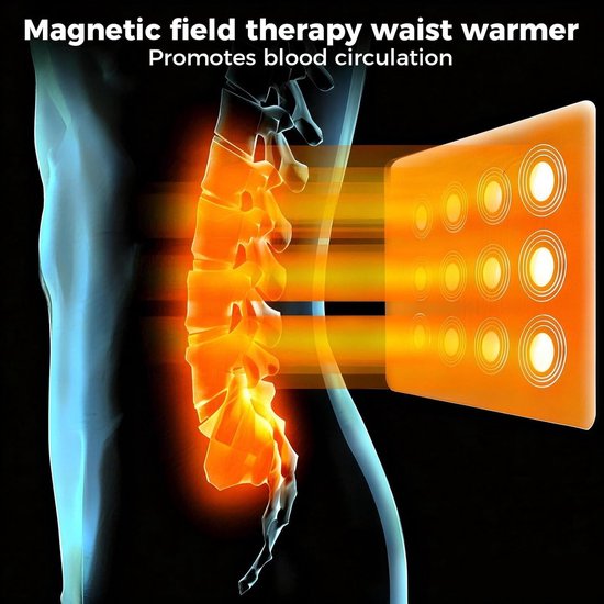 Verwarmde Ondersteuning voor de Rug met Magnetische Therapie, Verstelbare Lumbale Gurt voor Rugpijn, Comfort en Bescherming voor Dagelijks Gebruik — afbeelding 2