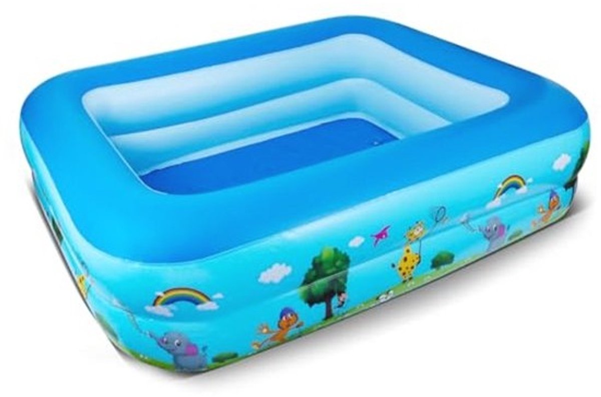 Rechthoekig Opblaasbaar Kinderzwembad 115 x 83 cm voor Kinderen van 2 tot 6 Jaar