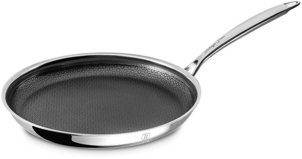 Pannenkoekenpan met 3D-antiaanbaklaag, 26 cm, roestvrij staal, Eternal Collection