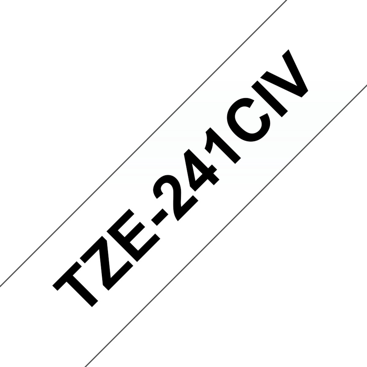 Brother TZe-241CIV Labeltape Tapekleur: Wit Tekstkleur: Zwart 18 mm 8 m