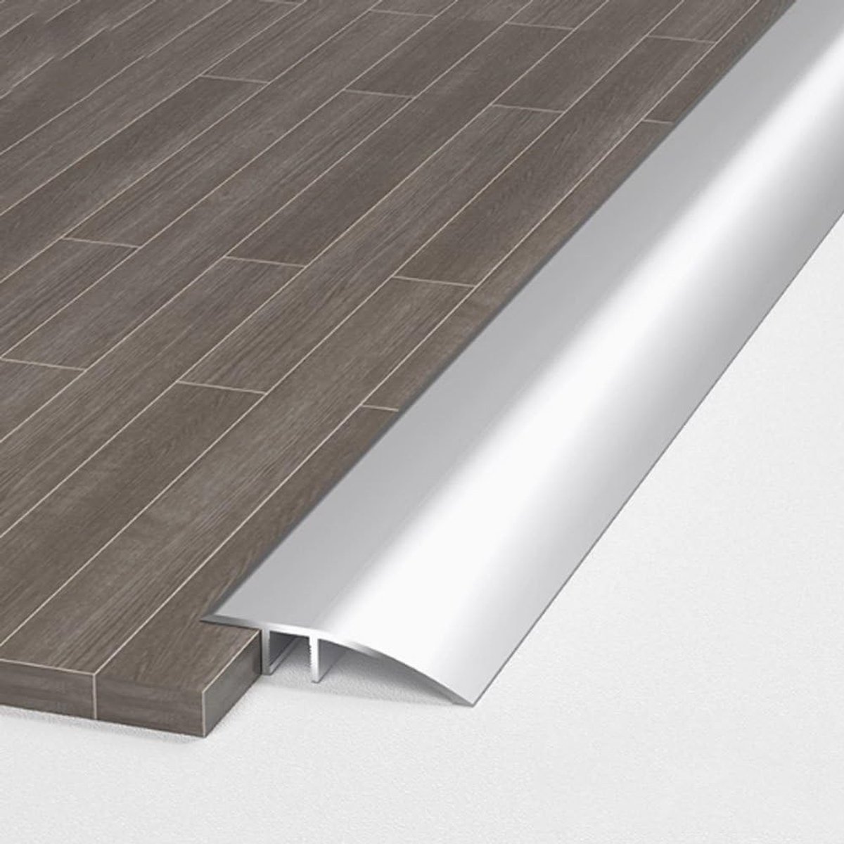 Vloerovergangsstrip van aluminium voor drempels, geschikt voor tegels en laminaat, hoogteverschil 6-12mm, 0.9m × 4.2cm, ideaal voor deurposten en naadloze afwerking