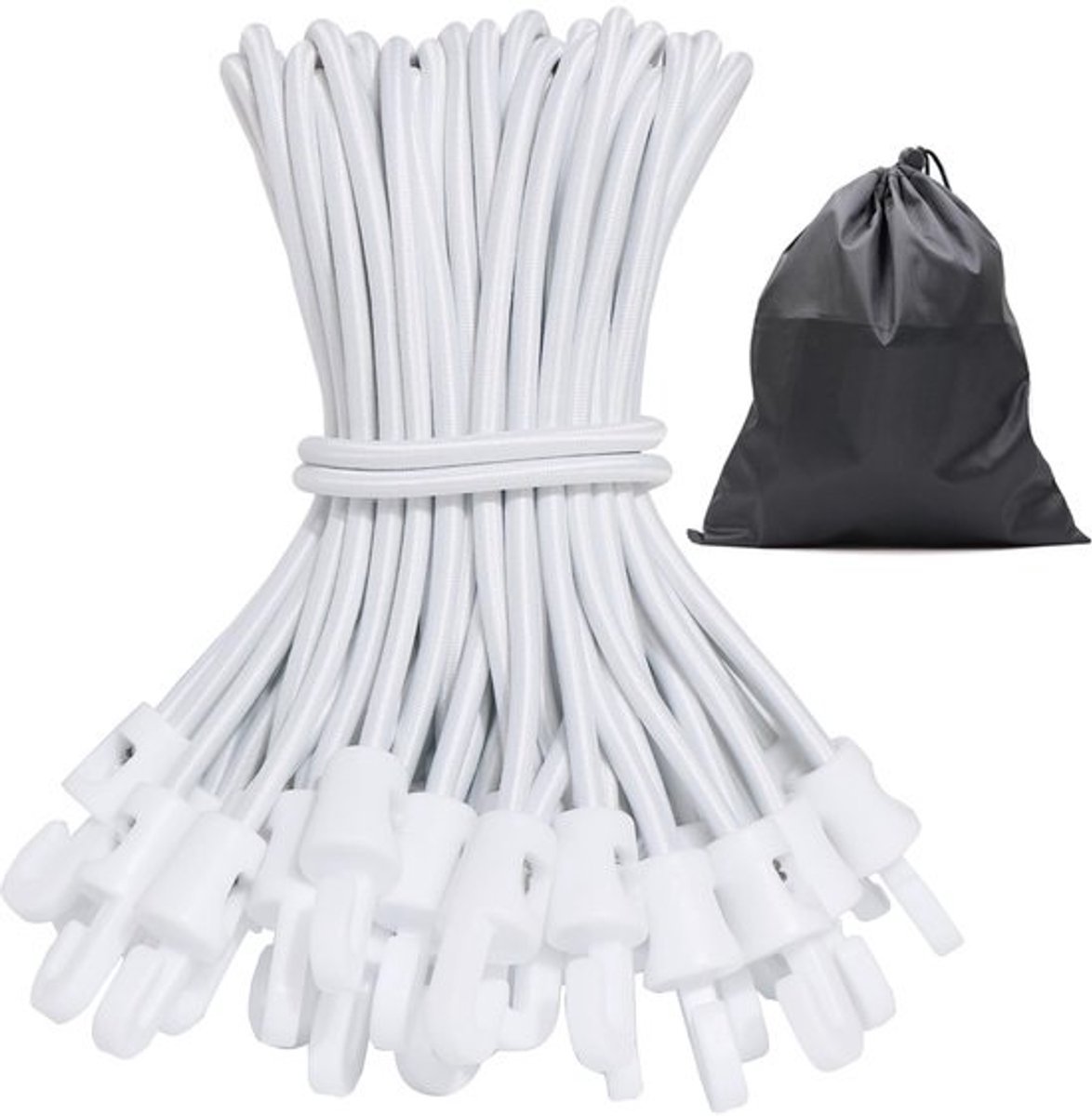 Expander met Haken - voor Zeilbevestiging, Tent & Camping - 50 stuks, 15 cm