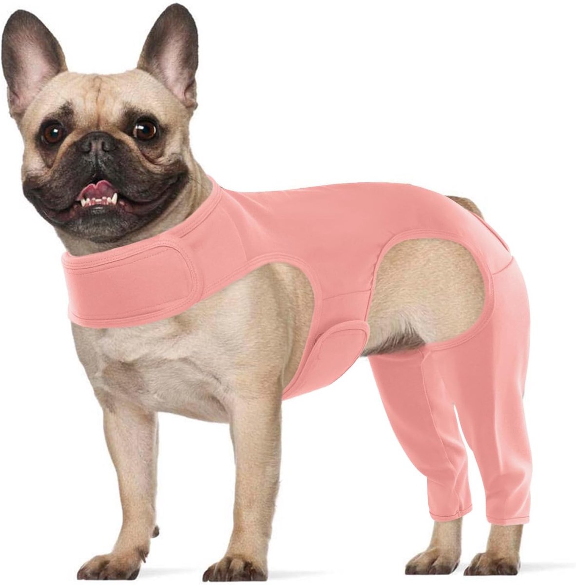 Herstelpak voor honden, operatiebeenbescherming, likmouw voor achterbeen, elleboogbeschermer, voorkomt likken en bijten, voorkomt wondinfectie, roze, XS