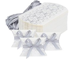 Pillowvormige trouwbedankjes, 50 stuks, feestelijke geschenken, snoepdozen voor bruiloften en evenementen