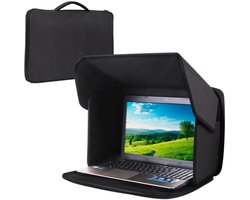 1 stuk - Zonnekap voor laptop - Antireflectie- en privacyscherm - Privacykap - Draagbare afscherming voor laptopscherm - Opvouwbaar - Geschikt voor laptops tot 16 inch - Zwart