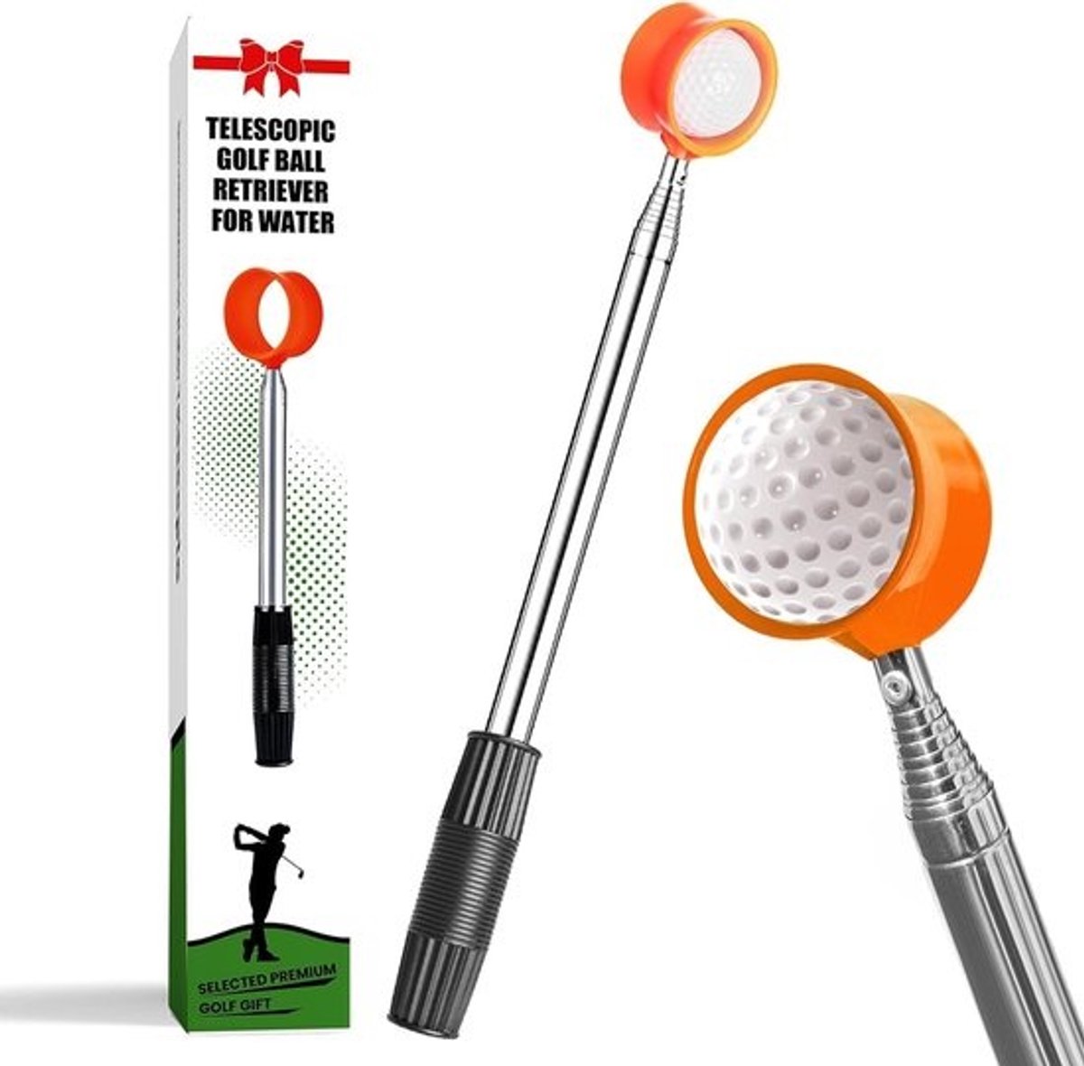 Telescopische Golfbal Retriever met Uitschuifbare Pool en Vergrendelbare Schep