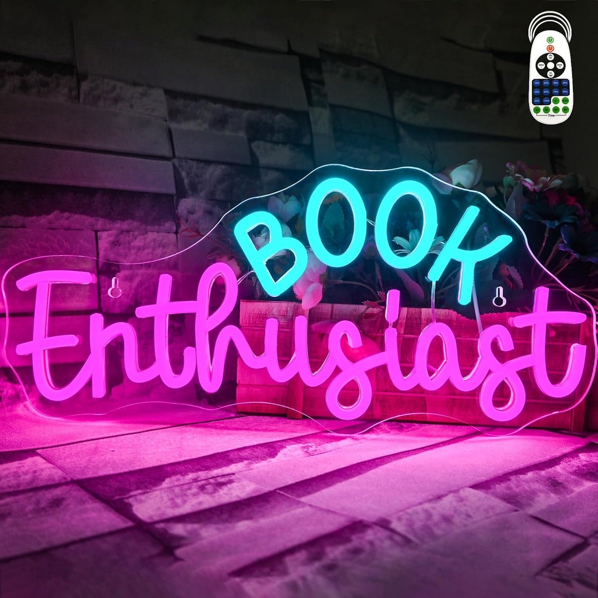 Neonbord muurdecoratie, neonlicht slaapkamer muurdecoratie geschikt binnenlicht voor klaslokaal boek party bibliotheek leeskamerdecoratie boekachtige geschenken
