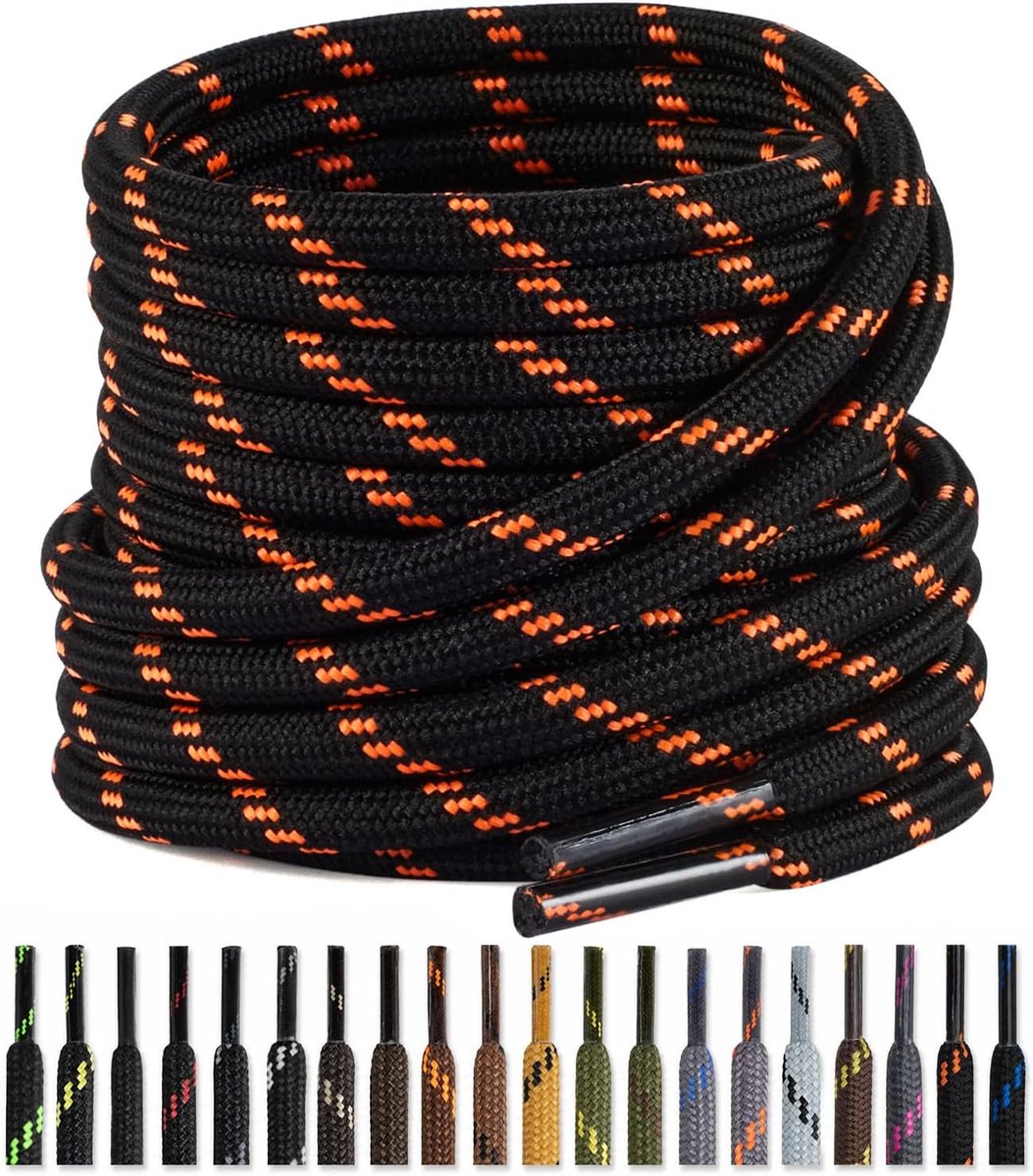 2 paar laarzen veters rond [4.5mm], scheurbestendige schoenen riemen voor wandelschoenen, werkschoenen, vrouwen