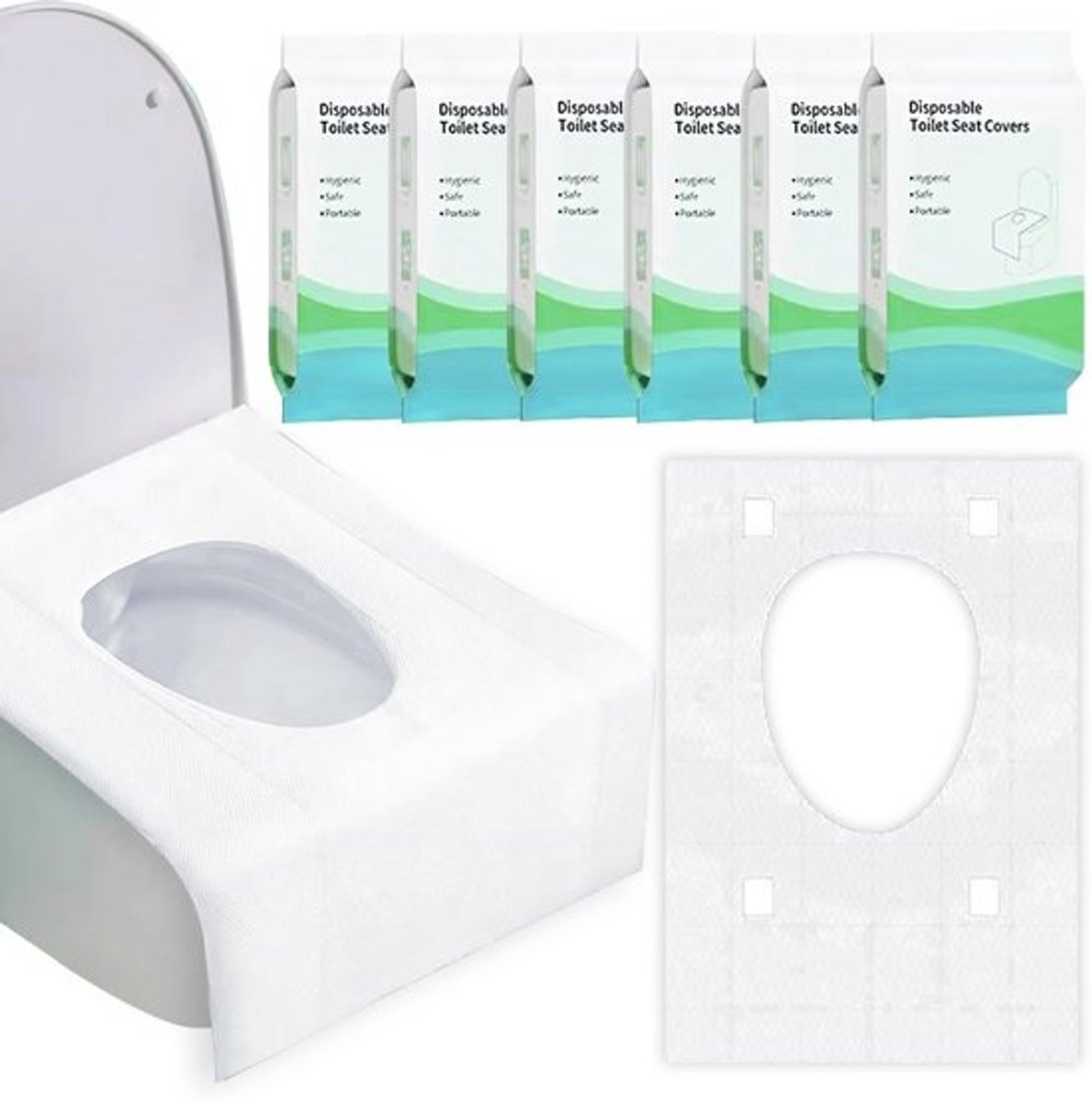 60 Stuks Wegwerp Toiletbrilhoezen - Hygiënisch voor Onderweg